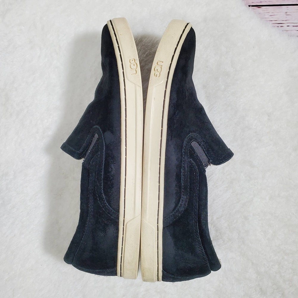 UGG Australia Fierce Slip On Leather Suede Loafer Flats Black Size 7.5 - Picture 5 of 12